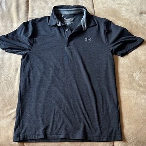 Under Armour Men's Charcoal Polo Shirt, Size Small